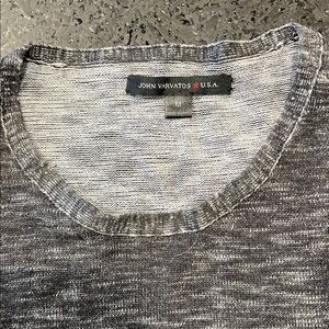 John Varvatos Charcoal Crewneck Long Sleeve shirt/Sweater